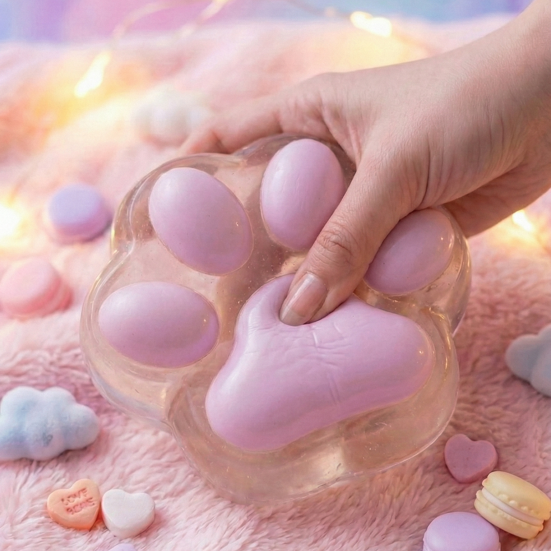 JUMBO CRYSTAL PURPLE PAW Squishy