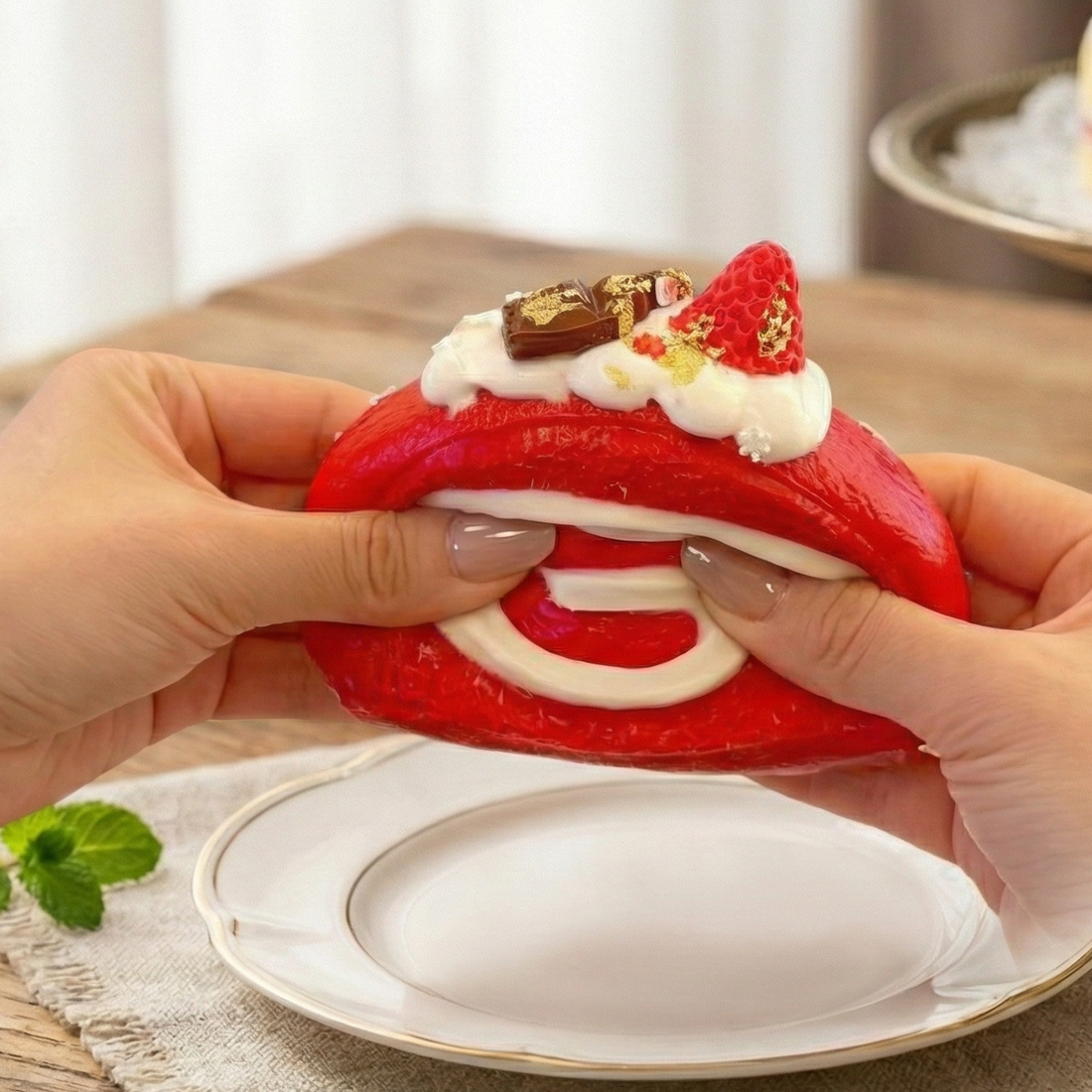 SNOWY CREAM ROLL Squishy