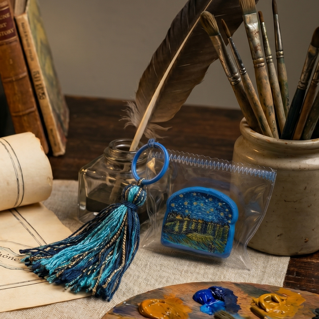 STARRY NIGHT OVER THE RHÔNE, After Vincent Van Gogh - Handcrafted Art Squishy