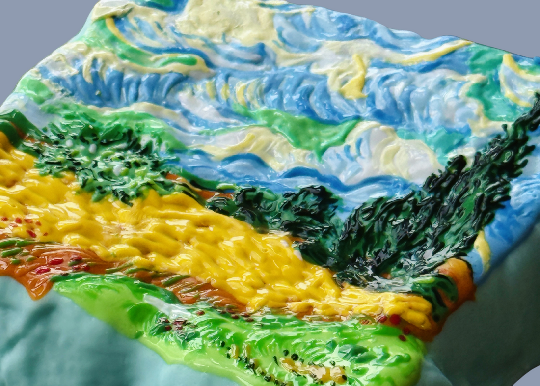 WHEAT FIELD WITH CYPRESSES - Handcrafted Art Squishy